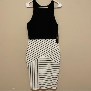 Black and white Lulus midi dress